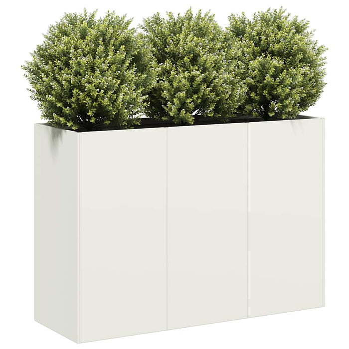 vidaXL Planter White 120x40x80 cm Cold-rolled Steel