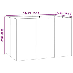 vidaXL Planter Anthracite 120x80x80 cm Steel