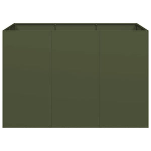 vidaXL Planter Olive Green 120x80x80 cm Steel