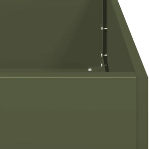 vidaXL Planter Olive Green 120x80x80 cm Steel