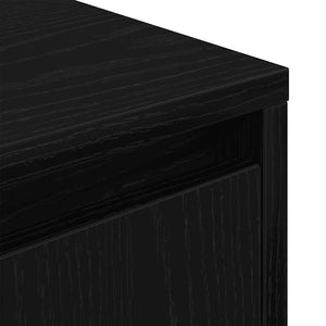 vidaXL Bedside Cabinet with LED Lights Black 38x34x50 cm