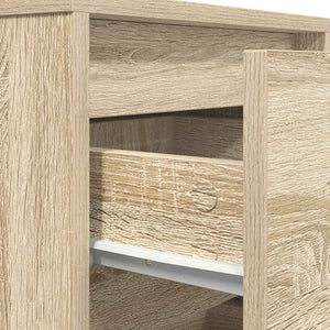 vidaXL Bedside Cabinet with LED Lights Sonoma Oak 38x34x50 cm