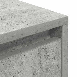 vidaXL Bedside Cabinet with LED Lights Concrete Grey 38x34x50 cm