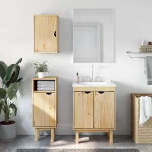 vidaXL 3 Piece Bathroom Furniture Set OTTA Solid Wood Pine