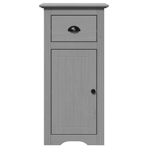 vidaXL 3 Piece Bathroom Furniture Set BODO Grey Solid Wood Pine