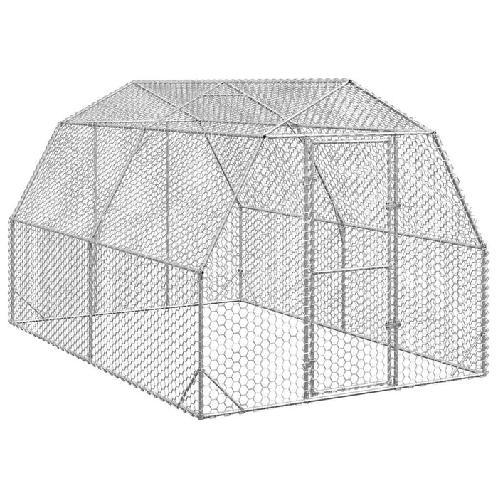 vidaXL Chicken Run 2.5x4x2.25 m Galvanised Steel