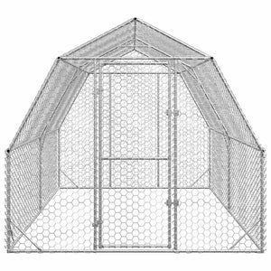 vidaXL Chicken Run 2.5x4x2.25 m Galvanised Steel