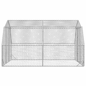 vidaXL Chicken Run 2.5x4x2.25 m Galvanised Steel