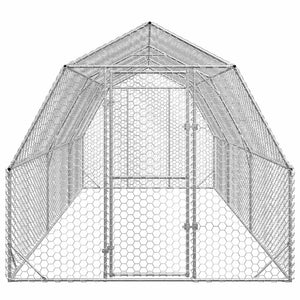 vidaXL Chicken Run 2.5x6x2.25 m Galvanised Steel