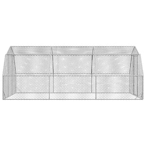 vidaXL Chicken Run 2.5x6x2.25 m Galvanised Steel