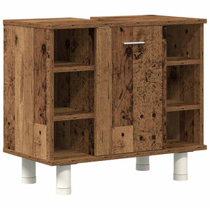 vidaXL 3 Piece Bathroom Furniture Set Old Wood Engineered Wood