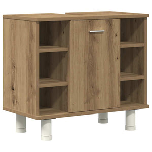 vidaXL 3 Piece Bathroom Furniture Set Artisan Oak Engineered Wood