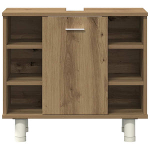 vidaXL 3 Piece Bathroom Furniture Set Artisan Oak Engineered Wood