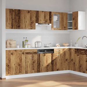 vidaXL 11 Piece Kitchen Cabinet Set Old Wood Engineered Wood