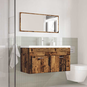 vidaXL 3 Piece Bathroom Furniture Set Old Wood Engineered Wood