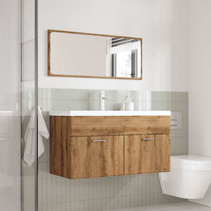 vidaXL 3 Piece Bathroom Furniture Set Artisan Oak Engineered Wood