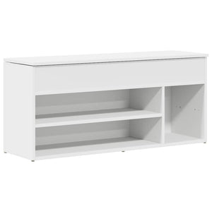 vidaXL Shoe Bench White 102x30.5x45 cm Engineered Wood