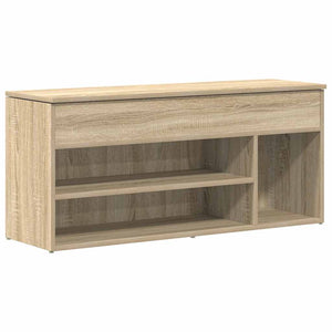 vidaXL Shoe Bench Sonoma Oak 102x30.5x45 cm Engineered Wood