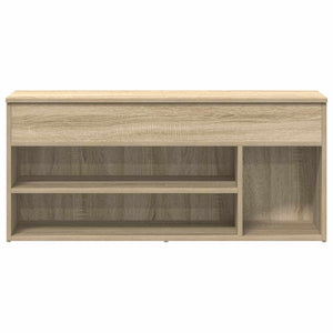 vidaXL Shoe Bench Sonoma Oak 102x30.5x45 cm Engineered Wood