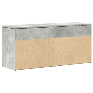 vidaXL Shoe Bench Concrete Grey 102x30.5x45 cm Engineered Wood