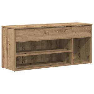 vidaXL Shoe Bench Artisan Oak 102x30.5x45 cm Engineered Wood