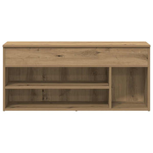 vidaXL Shoe Bench Artisan Oak 102x30.5x45 cm Engineered Wood