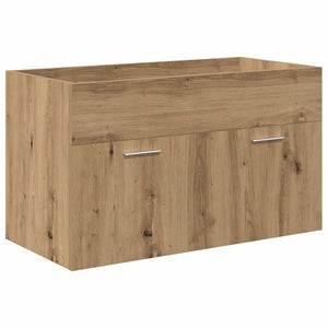 vidaXL Sink Cabinet with Built-in Basin and Faucet Artisan Oak