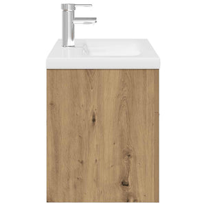 vidaXL Sink Cabinet with Built-in Basin and Faucet Artisan Oak