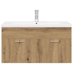 vidaXL Sink Cabinet with Built-in Basin Artisan Oak Engineered Wood