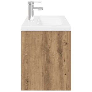 vidaXL Sink Cabinet with Built-in Basin Artisan Oak Engineered Wood