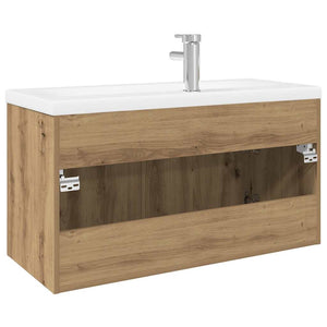 vidaXL Sink Cabinet with Built-in Basin Artisan Oak Engineered Wood