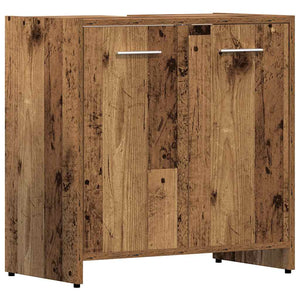 vidaXL 4 Piece Bathroom Furniture Set Old Wood Engineered Wood