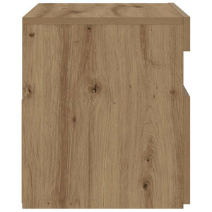 vidaXL Bedside Cabinet with LED Lights Artisan Oak 60x35x40 cm Engineered Wood