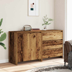 vidaXL 2 Piece Sideboard Old Wood Engineered Wood