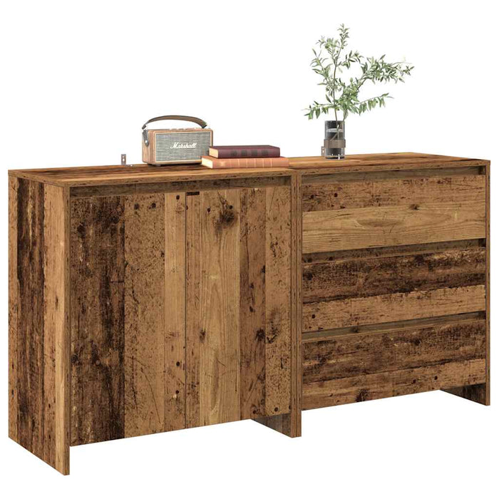 vidaXL 2 Piece Sideboard Old Wood Engineered Wood