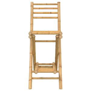 vidaXL Outdoor Bar Stools with Footrests 2 pcs Foldable Bamboo