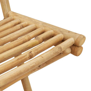 vidaXL Outdoor Bar Stools with Footrests 2 pcs Foldable Bamboo