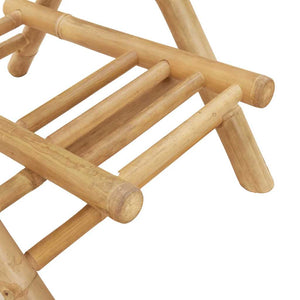 vidaXL Outdoor Bar Stools with Footrests 2 pcs Foldable Bamboo