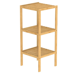 EISL Bathroom Shelf with 3 Compartments Bamboo 34x33x80 cm