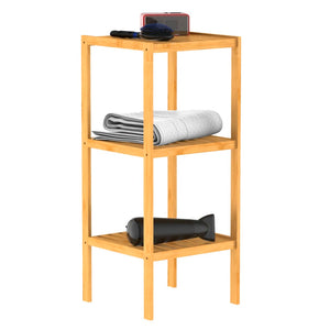 EISL Bathroom Shelf with 3 Compartments Bamboo 34x33x80 cm