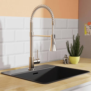 EISL Kitchen Mixer Tap with Spiral Spring Pull-out Spray LEON Nickel