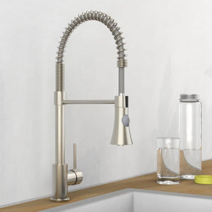 EISL Kitchen Mixer Tap with Spiral Spring Pull-out Spray LEON Nickel