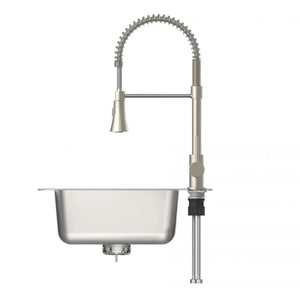 EISL Kitchen Mixer Tap with Spiral Spring Pull-out Spray LEON Nickel