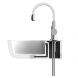 EISL Basin Mixer FLEXO Chrome-white