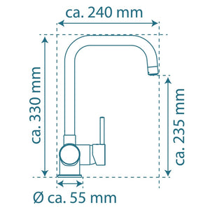 EISL Kitchen Mixer Tap FUTURA Low Pressure Matte Black