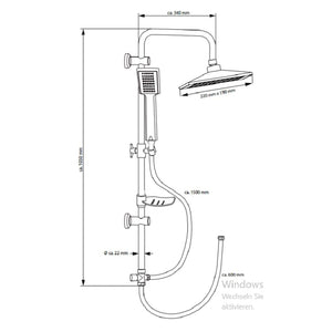 EISL Overhead Shower Set EASY COOL Chrome