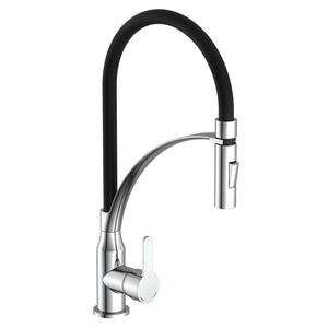 EISL Kitchen Mixer Tap with Soft-Touch Spout CARNEO Chrome-black