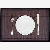 6 Bamboo Placemats 30 x 45 cm Dark Brown - REDUCED NOW ONLY £8.00