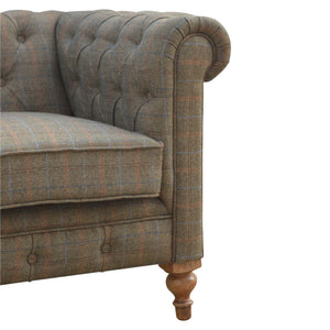 Multi Tweed 3 Seat Chesterfield