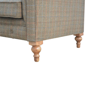 Multi Tweed 3 Seater Chesterfield Sofa